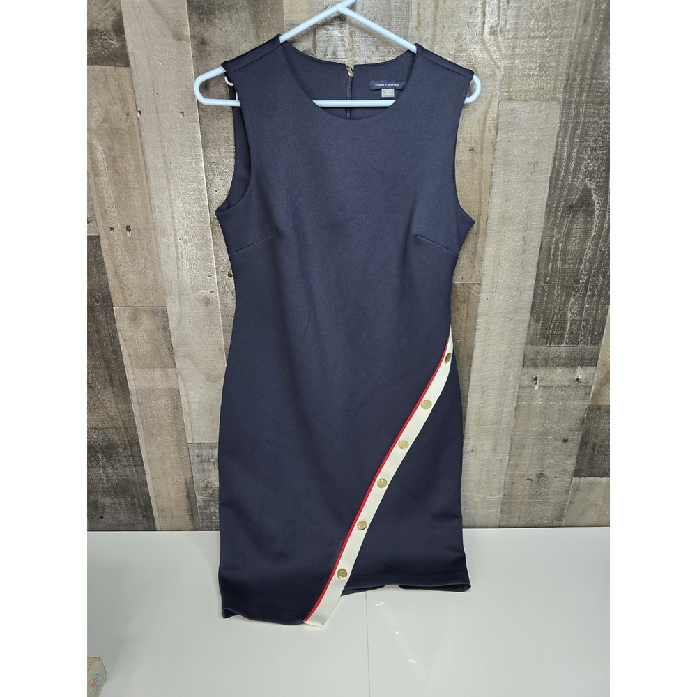 TOMMY HILFIGER Womens Sleeveless Above The Knee Sheath Dress Size 8